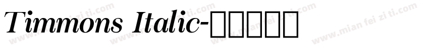 Timmons Italic字体转换